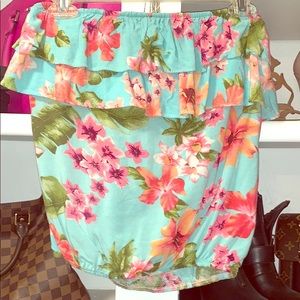 Floral tube top